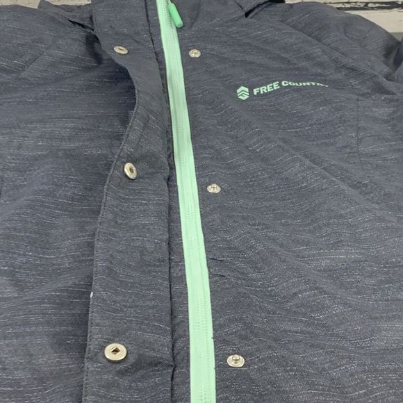Free Country‎ Women's [Size Medium] Black & Green Hooded Jacket - Picture 7 of 14